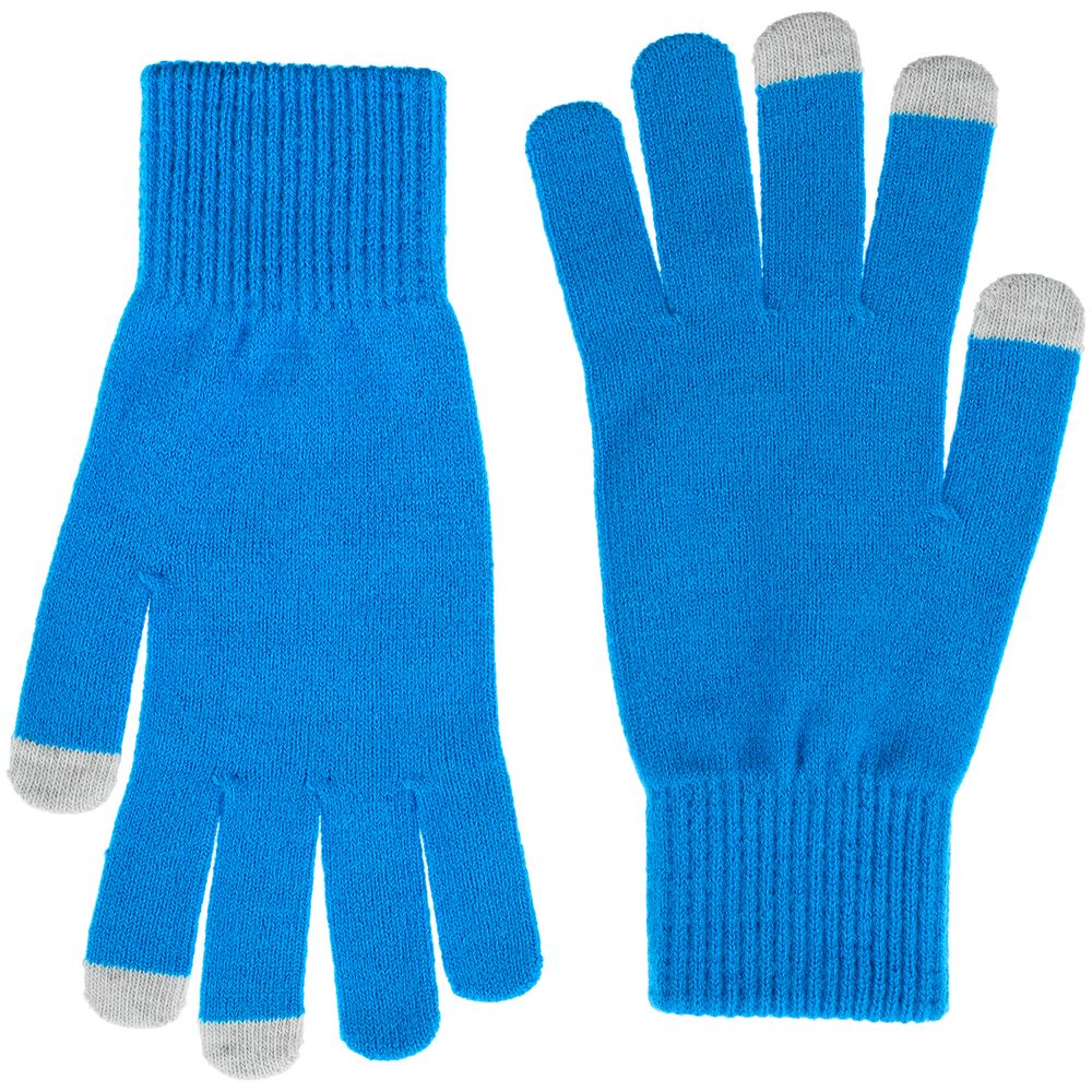 Перчатки сенсорные Urban Flow, ярко-голубые — изображение 3