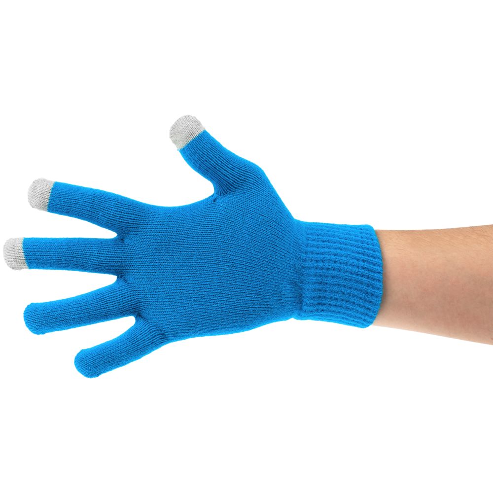 Перчатки сенсорные Urban Flow, ярко-голубые — изображение 4