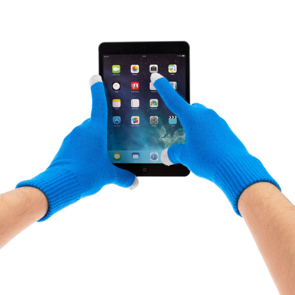 Перчатки сенсорные Urban Flow, ярко-голубые — изображение 5