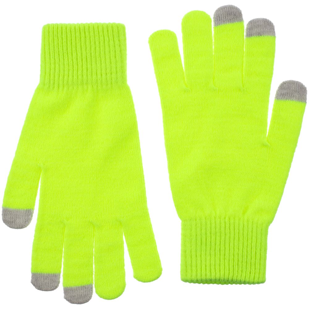 Перчатки сенсорные Urban Flow, салатовые неон — изображение 3