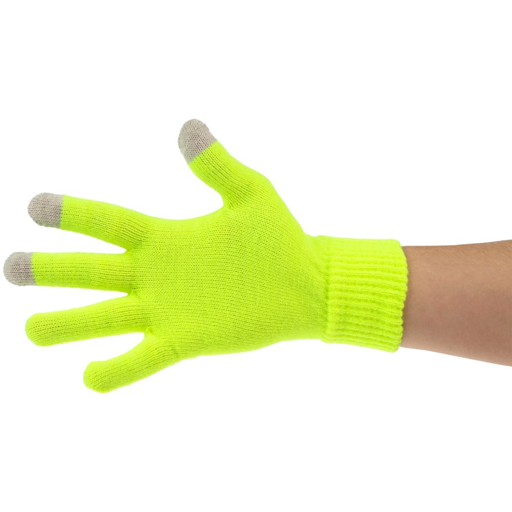 Перчатки сенсорные Urban Flow, салатовые неон — изображение 4