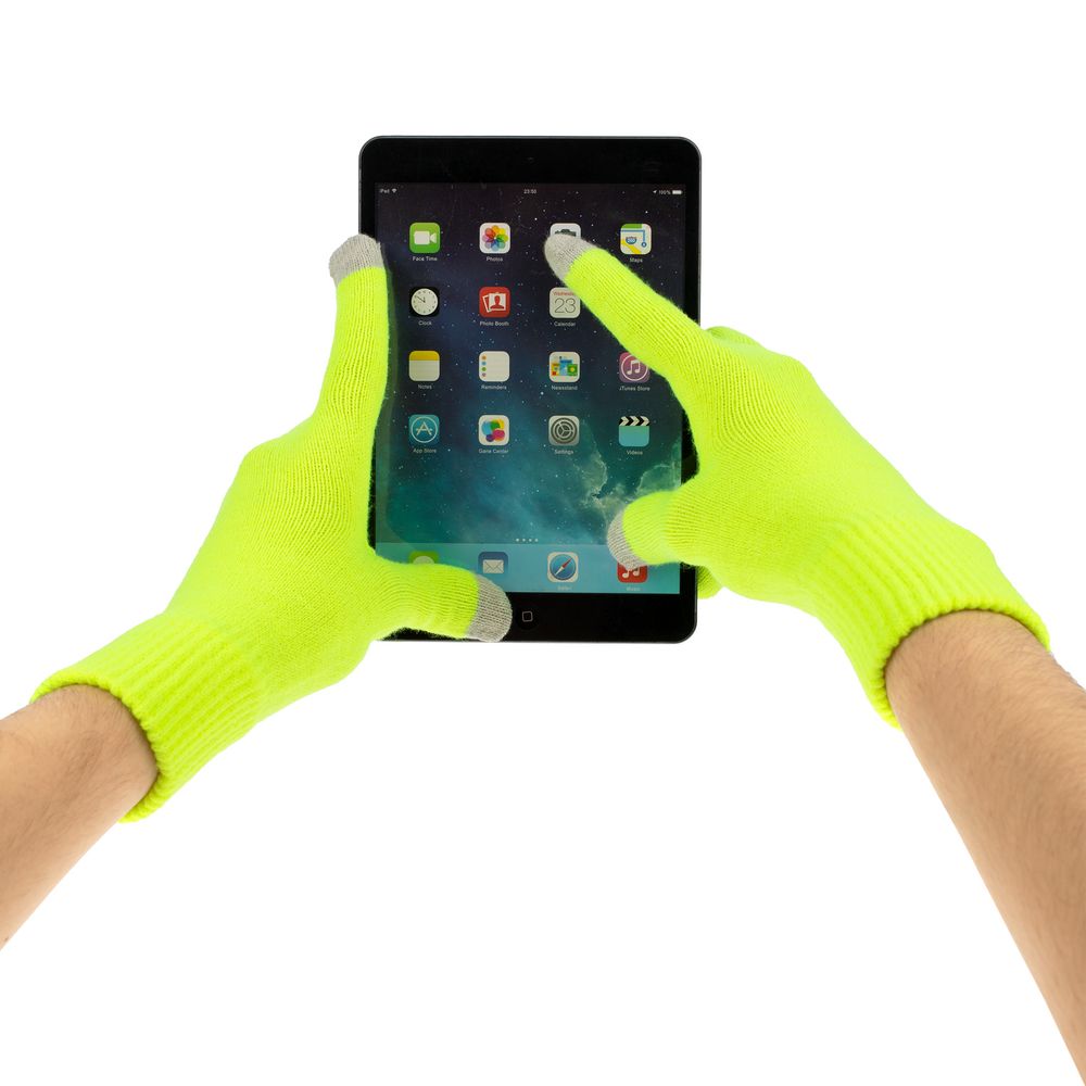 Перчатки сенсорные Urban Flow, салатовые неон — изображение 5