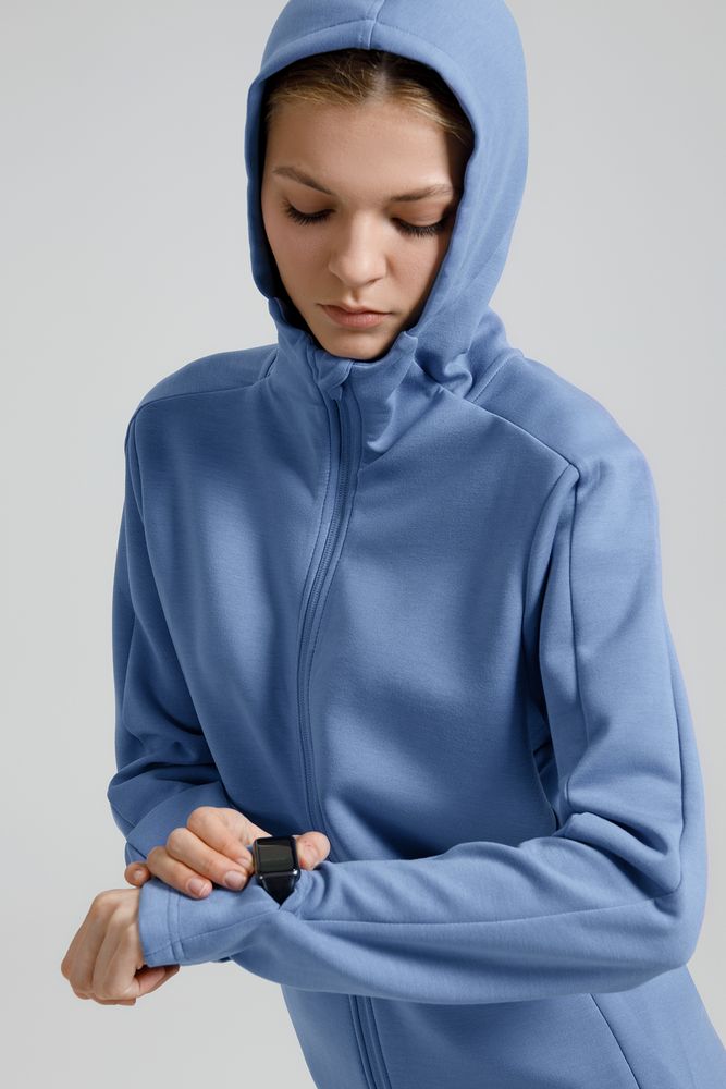 Куртка с капюшоном унисекс Begi, синяя — изображение 11