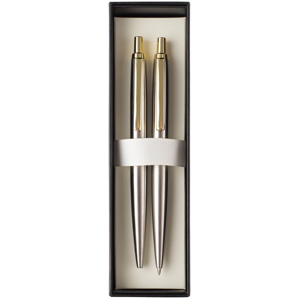 Набор из механического карандаша и ручки Poetica, золотистый — изображение 3