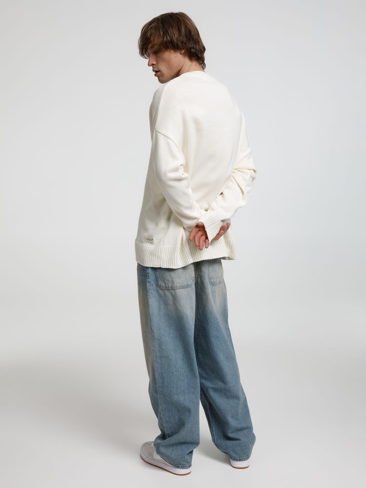 Джемпер оверсайз унисекс Stated в сумке, белый (молочный) — изображение 10