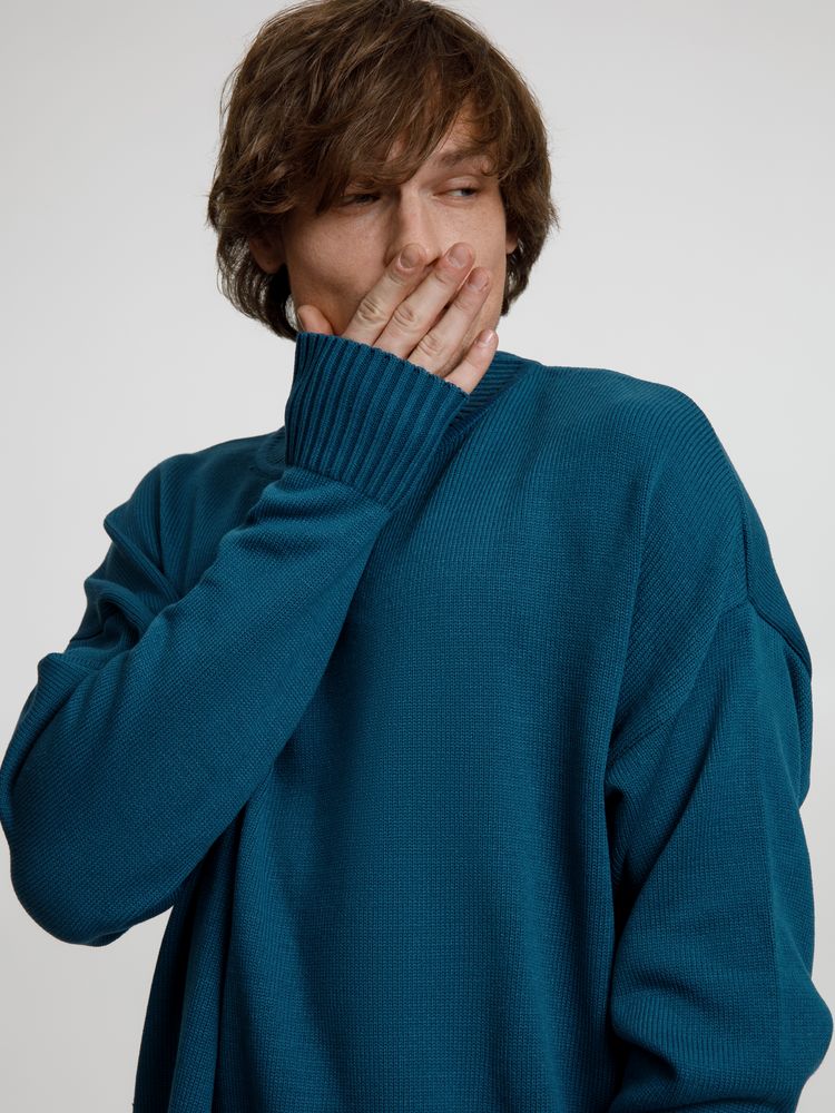 Джемпер оверсайз унисекс Stated в сумке, синий (морская волна) — изображение 13