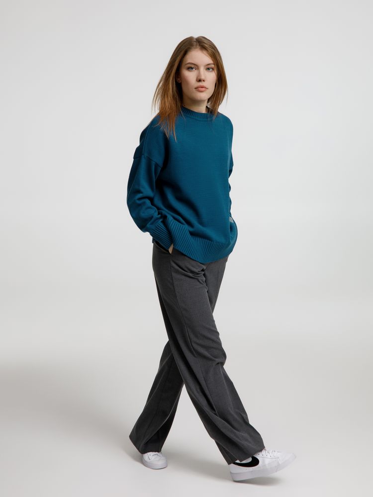 Джемпер оверсайз унисекс Stated в сумке, синий (морская волна) — изображение 10