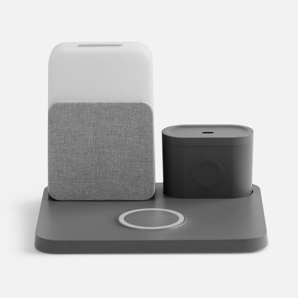 Зарядная станция с часами и подсветкой Large Charge ver.2, серая — изображение 3