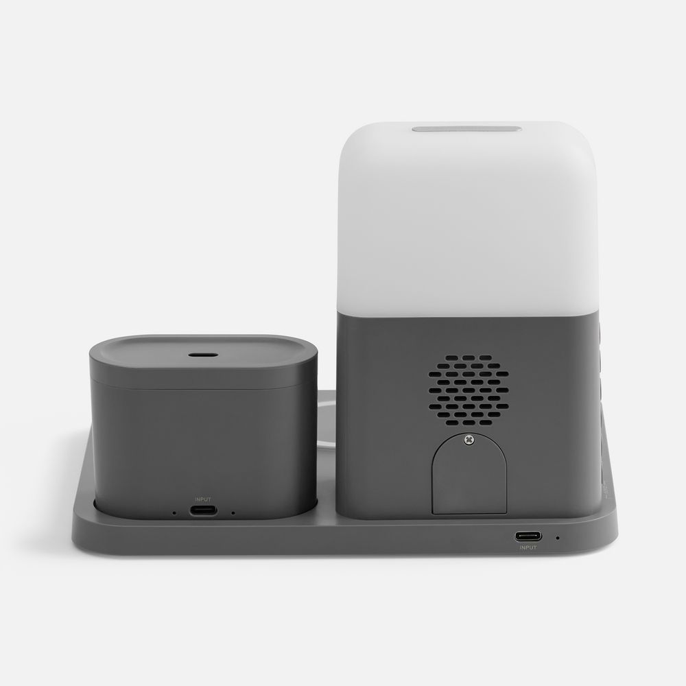 Зарядная станция с часами и подсветкой Large Charge ver.2, серая — изображение 4