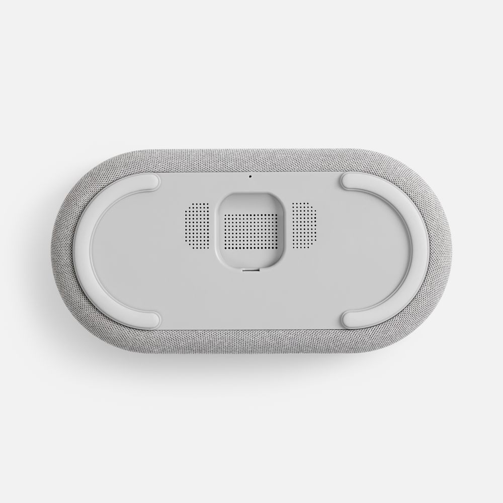 Колонка с часами и беспроводной зарядкой Veske ver.2, серая — изображение 6