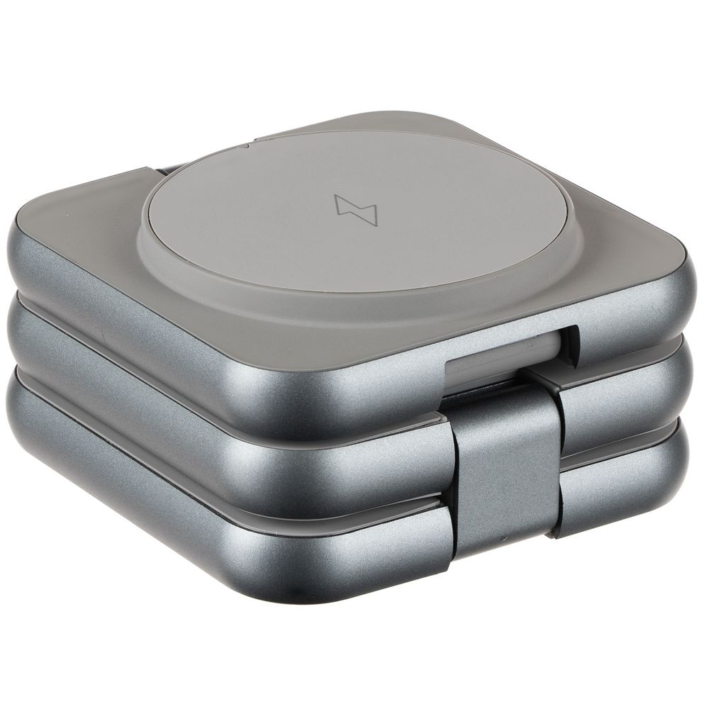 Складная станция беспроводной зарядки Terza, серебристая — изображение 3