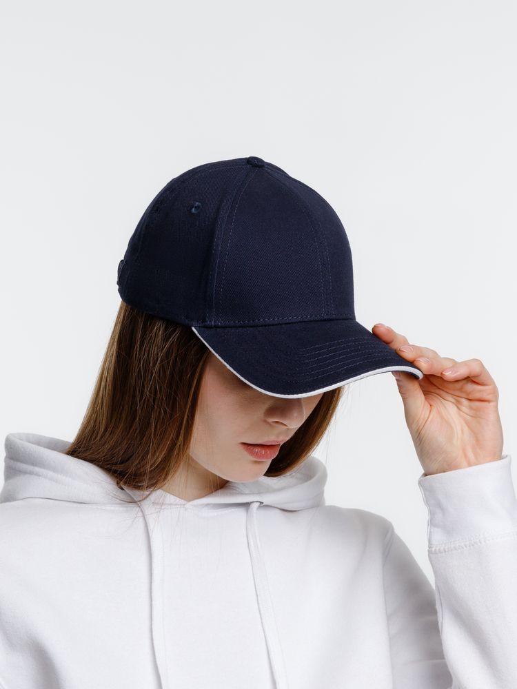 Бейсболка Spiker, темно-синяя с белым — изображение 7