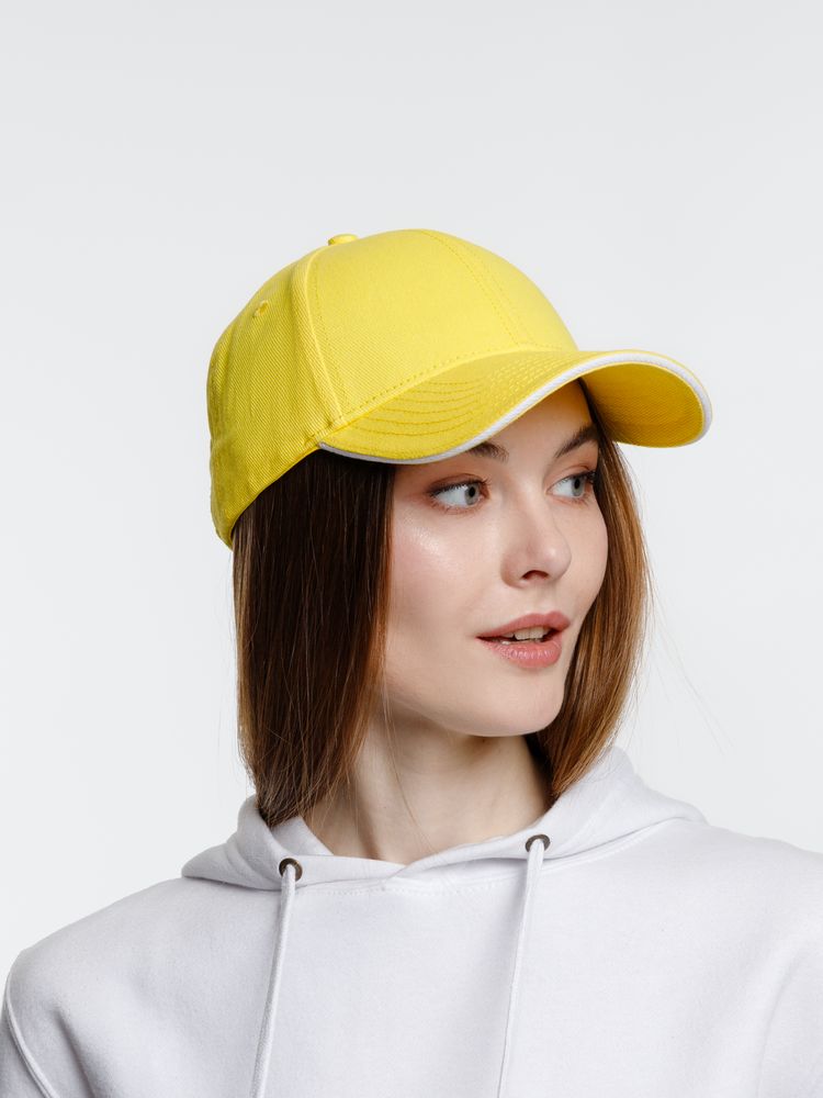 Бейсболка Spiker, желтая с белым — изображение 10