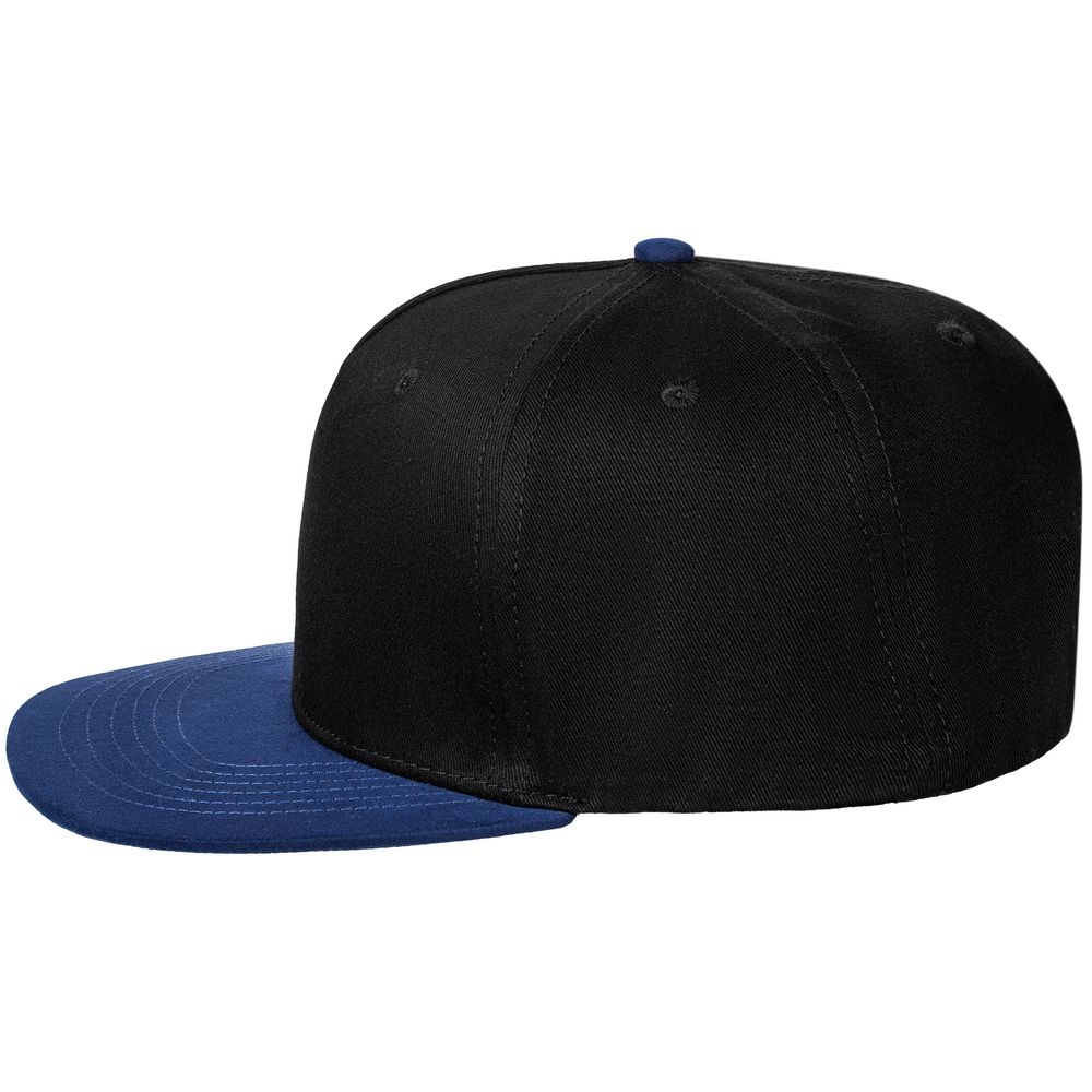 Бейсболка Foreside с прямым козырьком, черная с синим — изображение 3