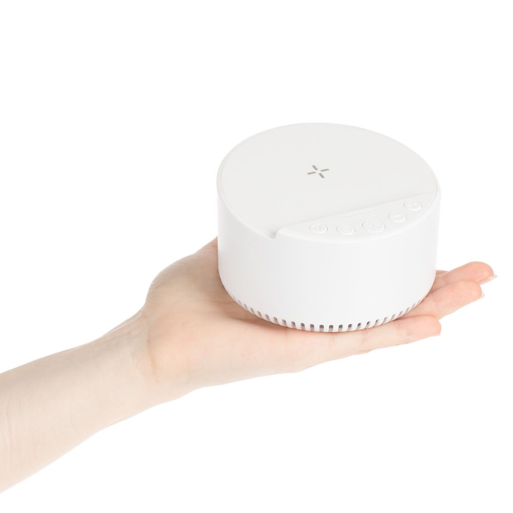 Bluetooth-колонка с беспроводной зарядкой relaxTime, белая — изображение 9