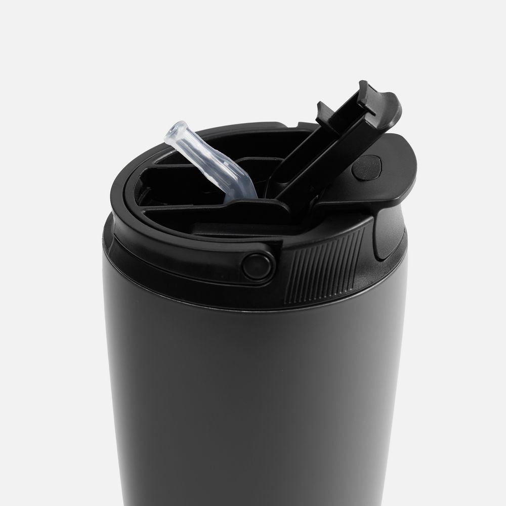 Термостакан с двумя поильниками Duetta, серый — изображение 6