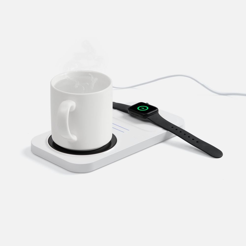 Беспроводное зарядное устройство с подогревом кружки Hot Task, белое — изображение 4