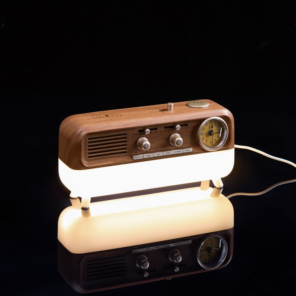 Bluetooth-колонка с беспроводной зарядкой, часами и подсветкой Multiverse, ver.2 — изображение 10