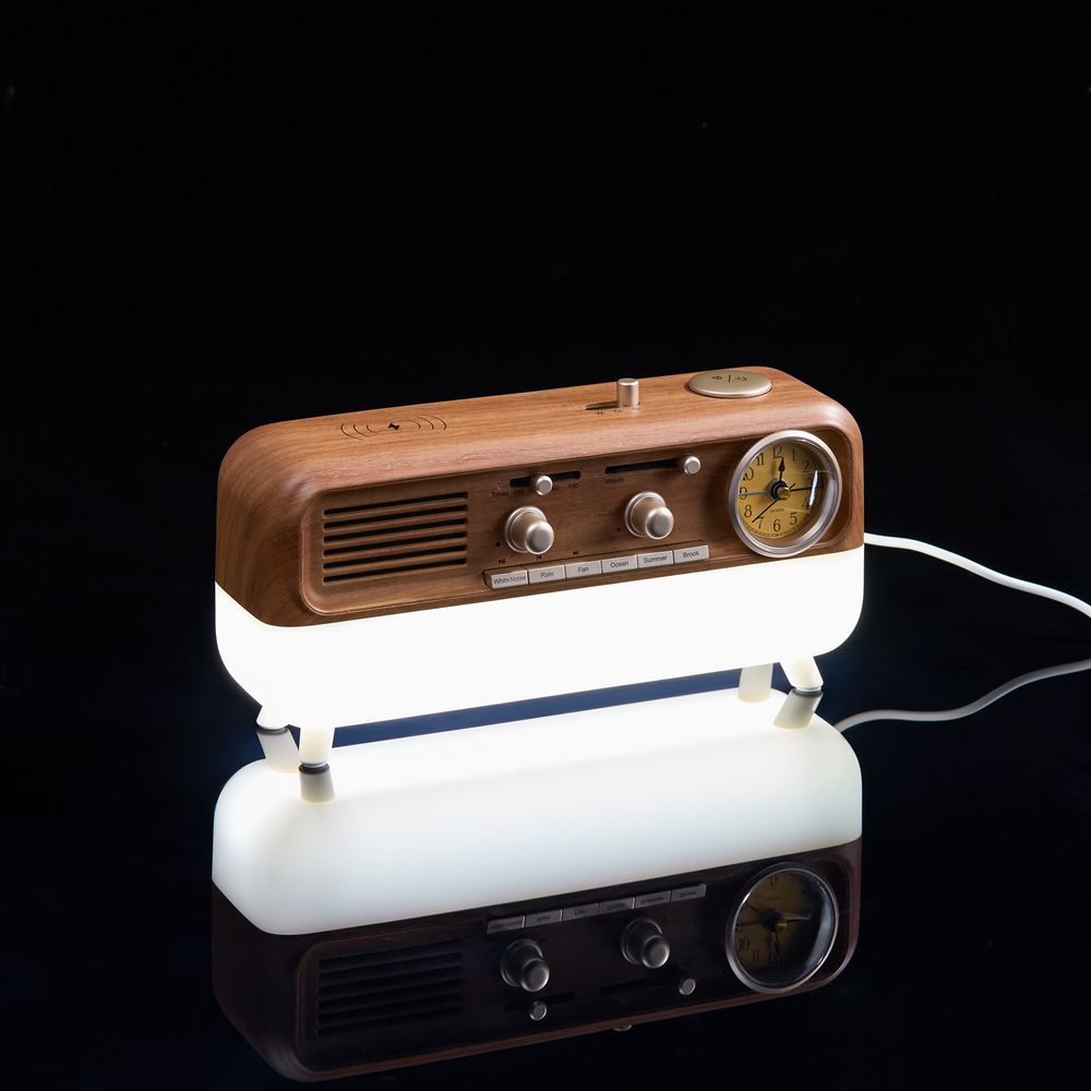 Bluetooth-колонка с беспроводной зарядкой, часами и подсветкой Multiverse, ver.2 — изображение 11