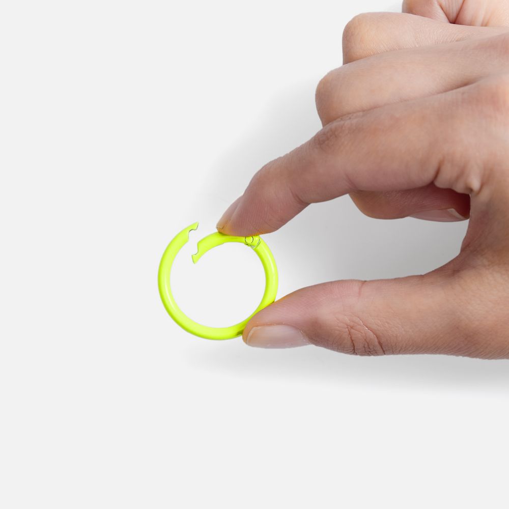 Карабин-кольцо Claus, L, желтый неон — изображение 3