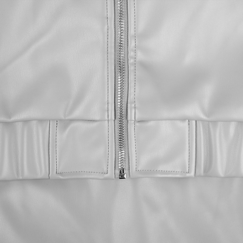 Бомбер из искусственной кожи Univer, серый — изображение 8