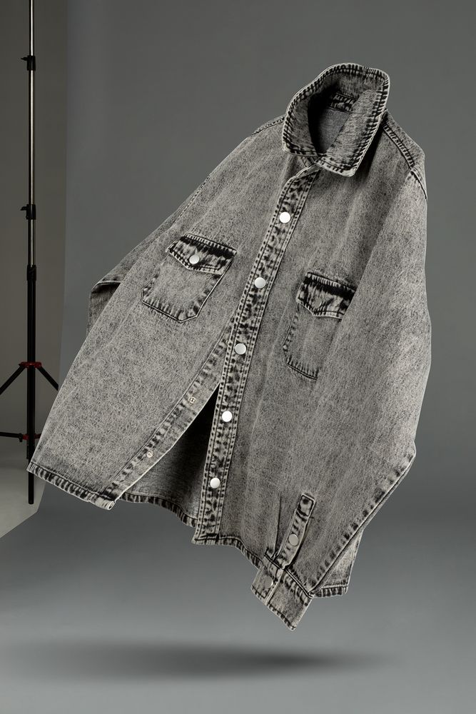 Куртка джинсовая O3, серая — изображение 14