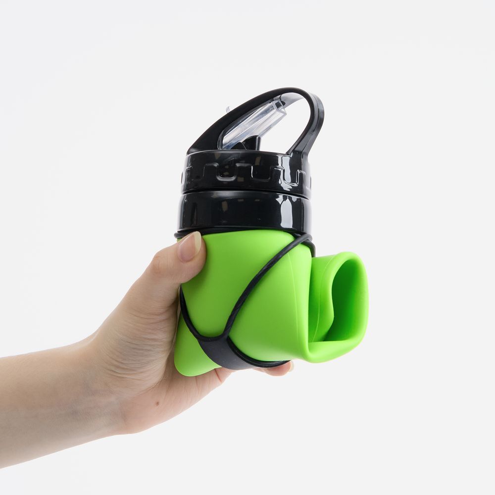 Складная бутылка для воды Langfossen, зеленое яблоко — изображение 8
