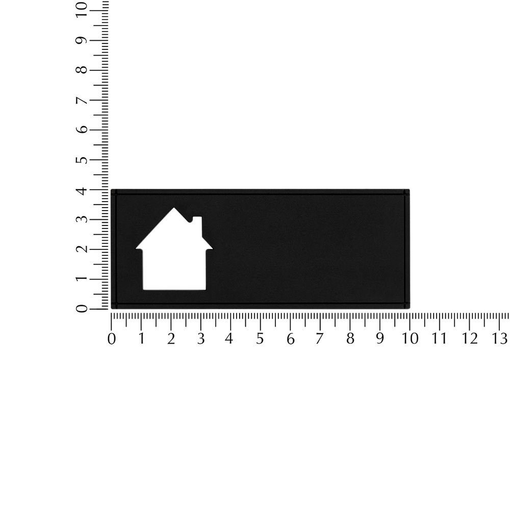 Лейбл из ПВХ с вырубкой «Дом», черный — изображение 4