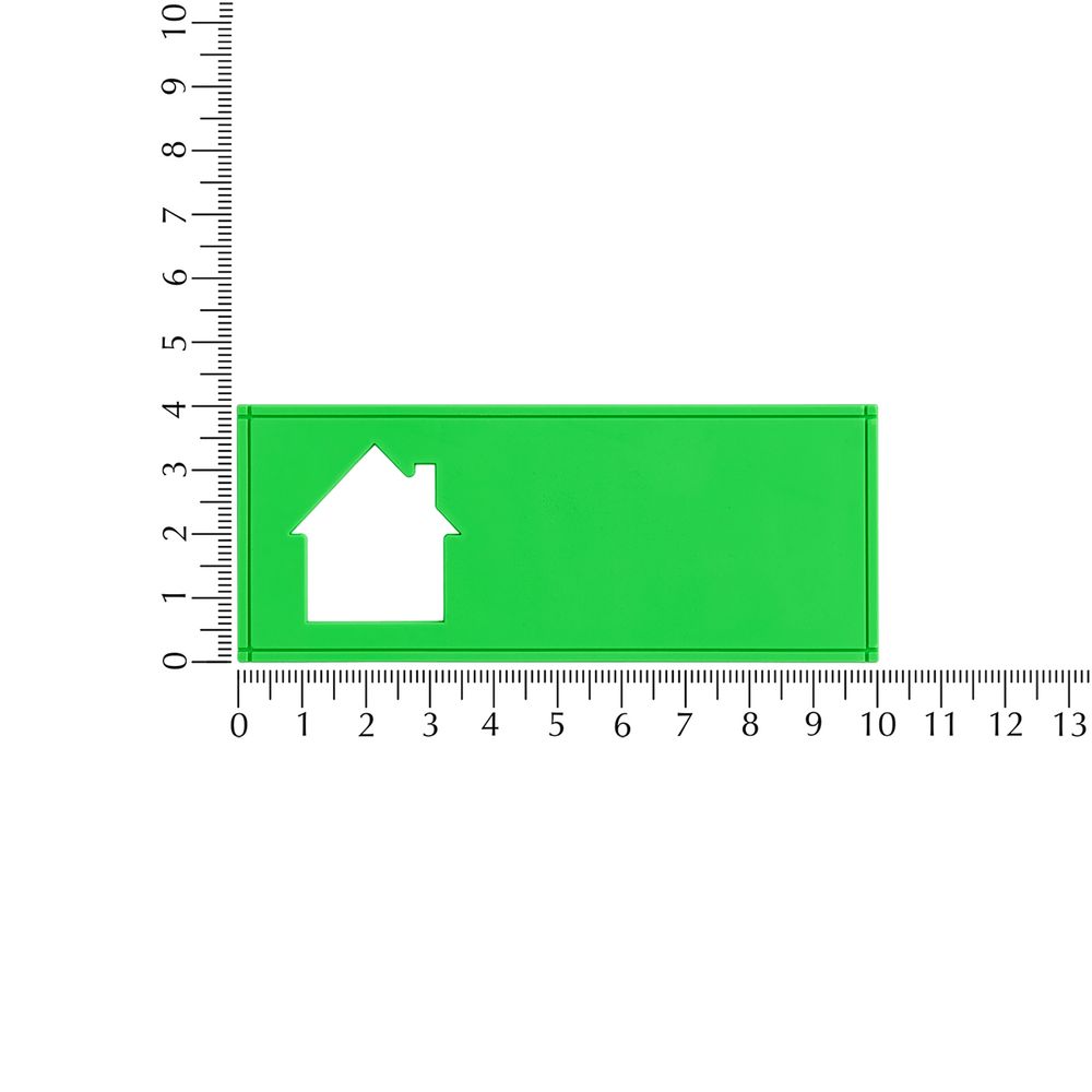 Лейбл из ПВХ с вырубкой «Дом», зеленый неон — изображение 4