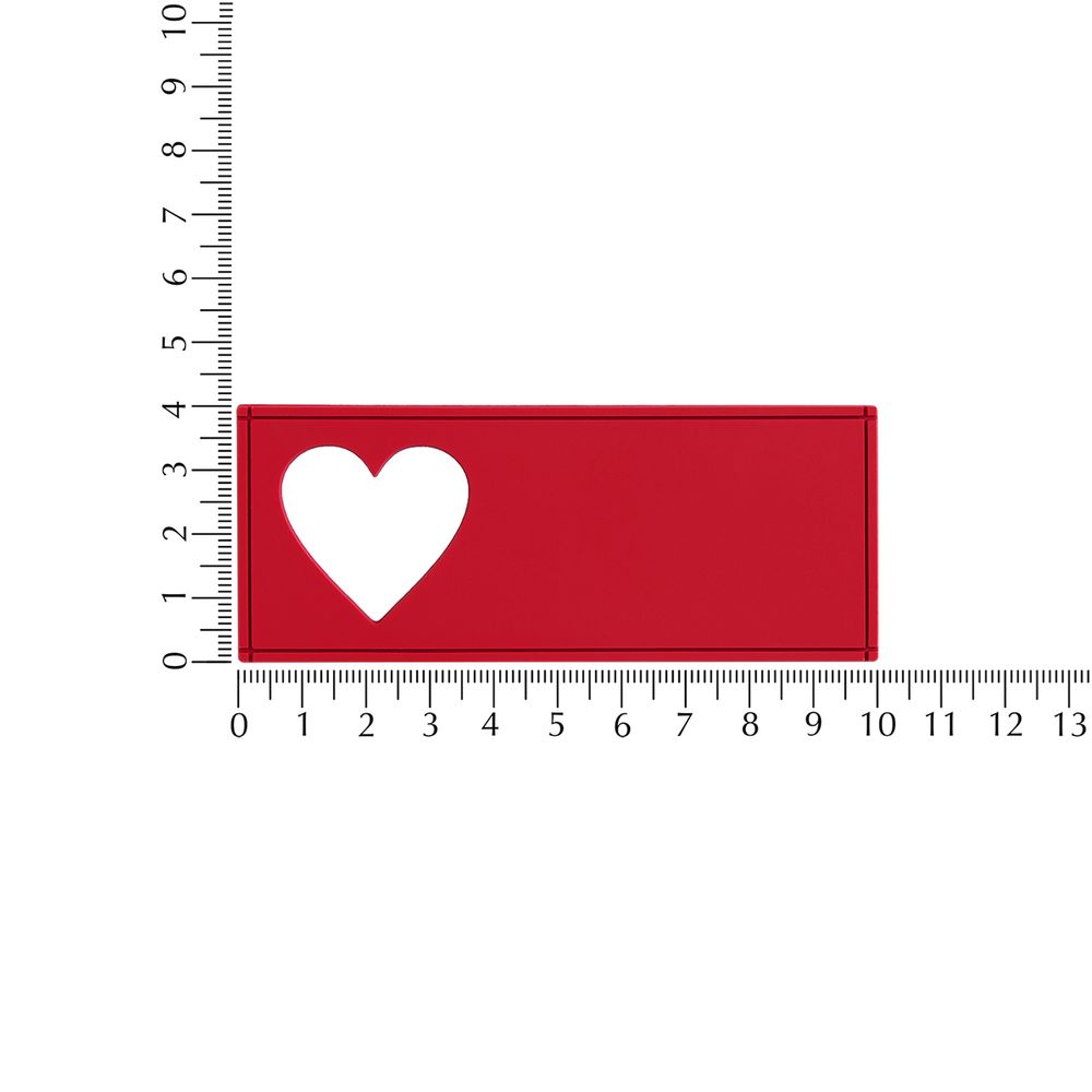 Лейбл из ПВХ с вырубкой «Сердце», красный — изображение 4