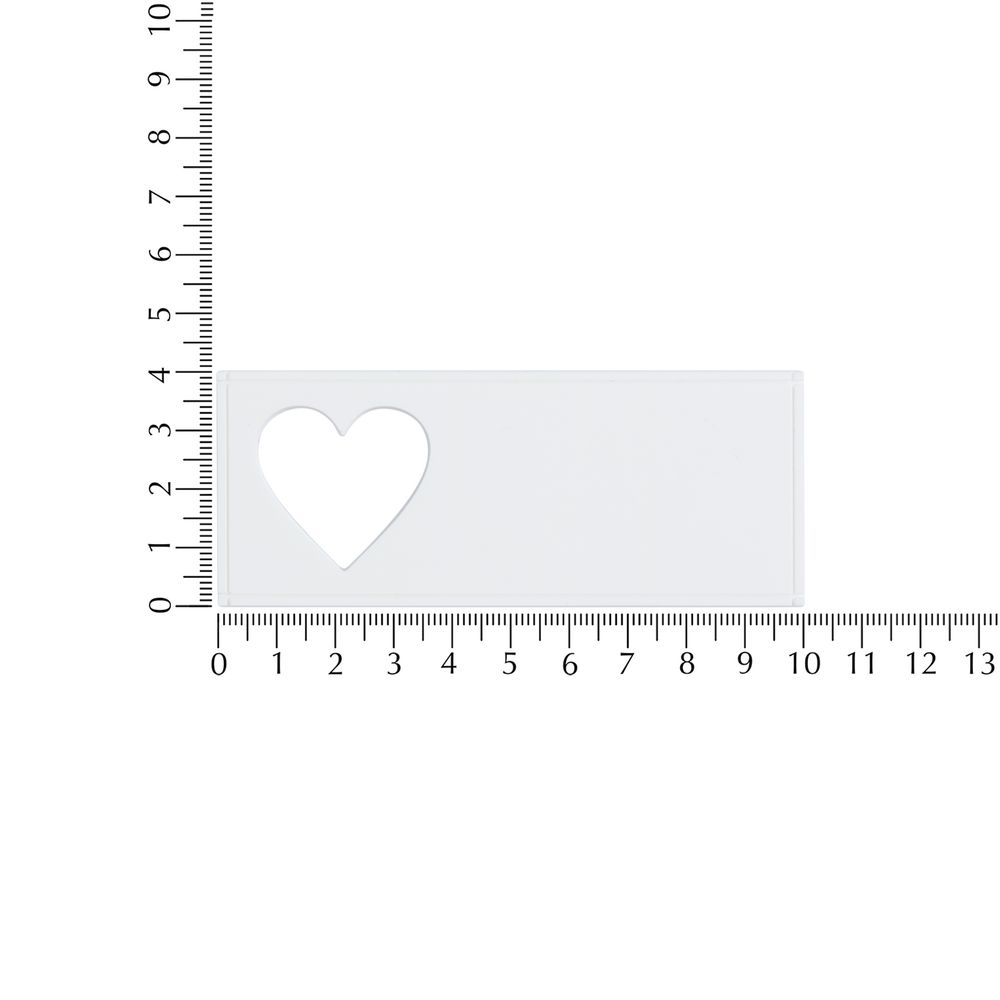 Лейбл из ПВХ с вырубкой «Сердце», белый — изображение 4