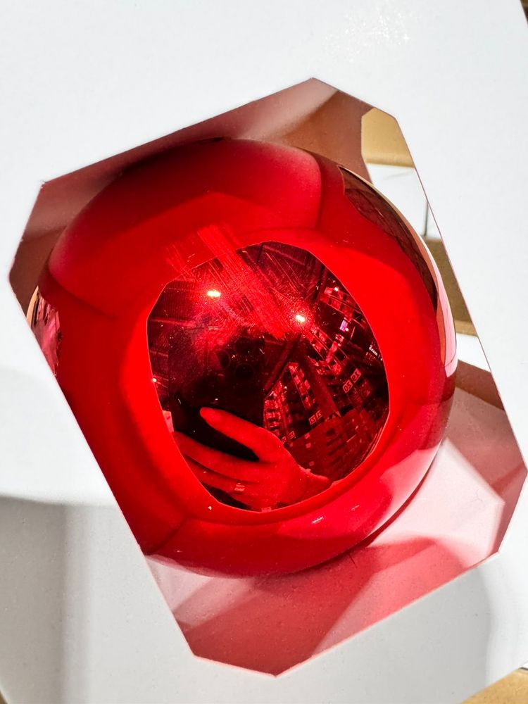 Оформительский шар Finery, 10 см, глянцевый красный — изображение 4