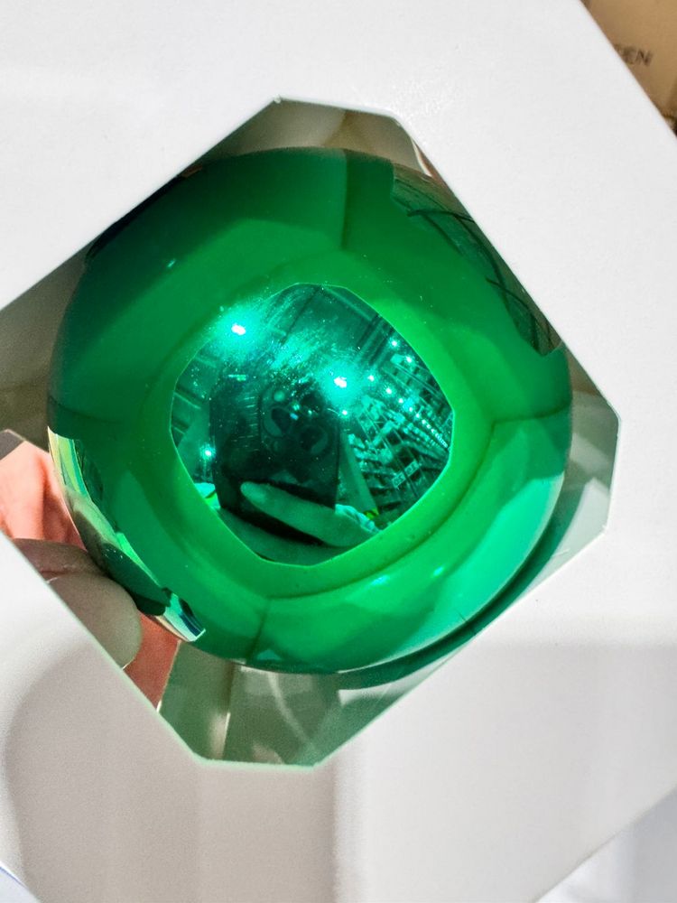 Оформительский шар Finery, 10 см, глянцевый зеленый — изображение 4