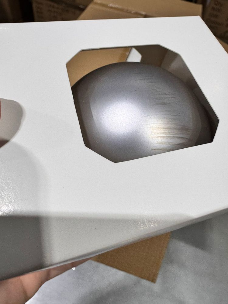 Оформительский шар Finery, 8 см, матовый серебристый — изображение 7