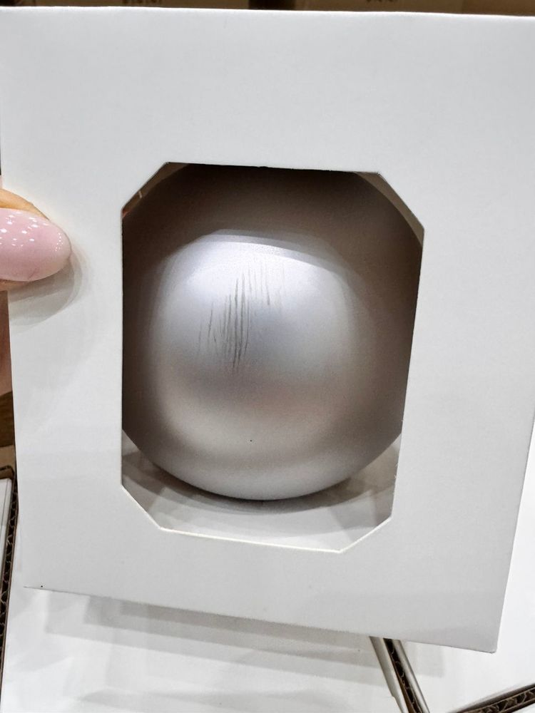 Оформительский шар Finery, 10 см, матовый серебристый — изображение 6