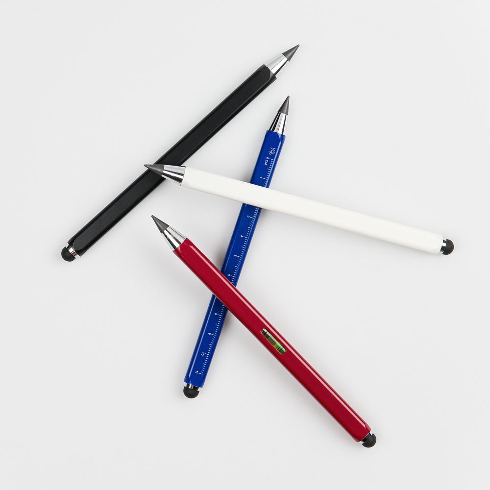 Вечный карандаш Quarta со стилусом и уровнем, синий — изображение 9