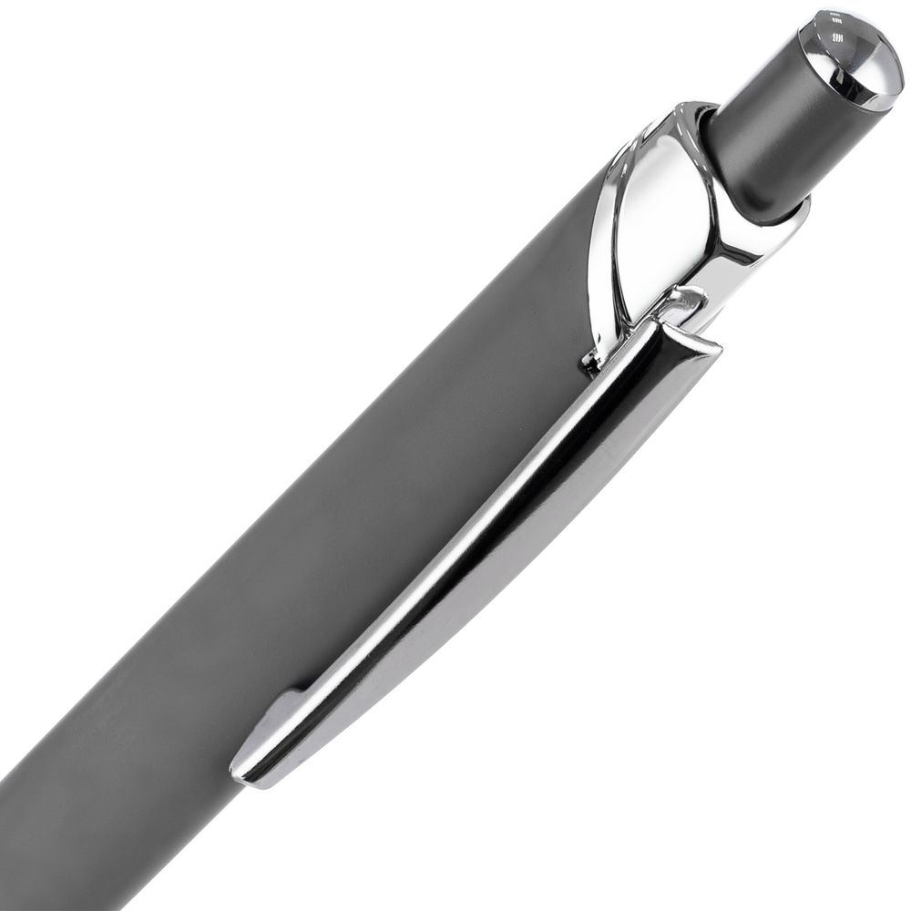 Ручка шариковая Chromos Soft Touch, серая — изображение 5