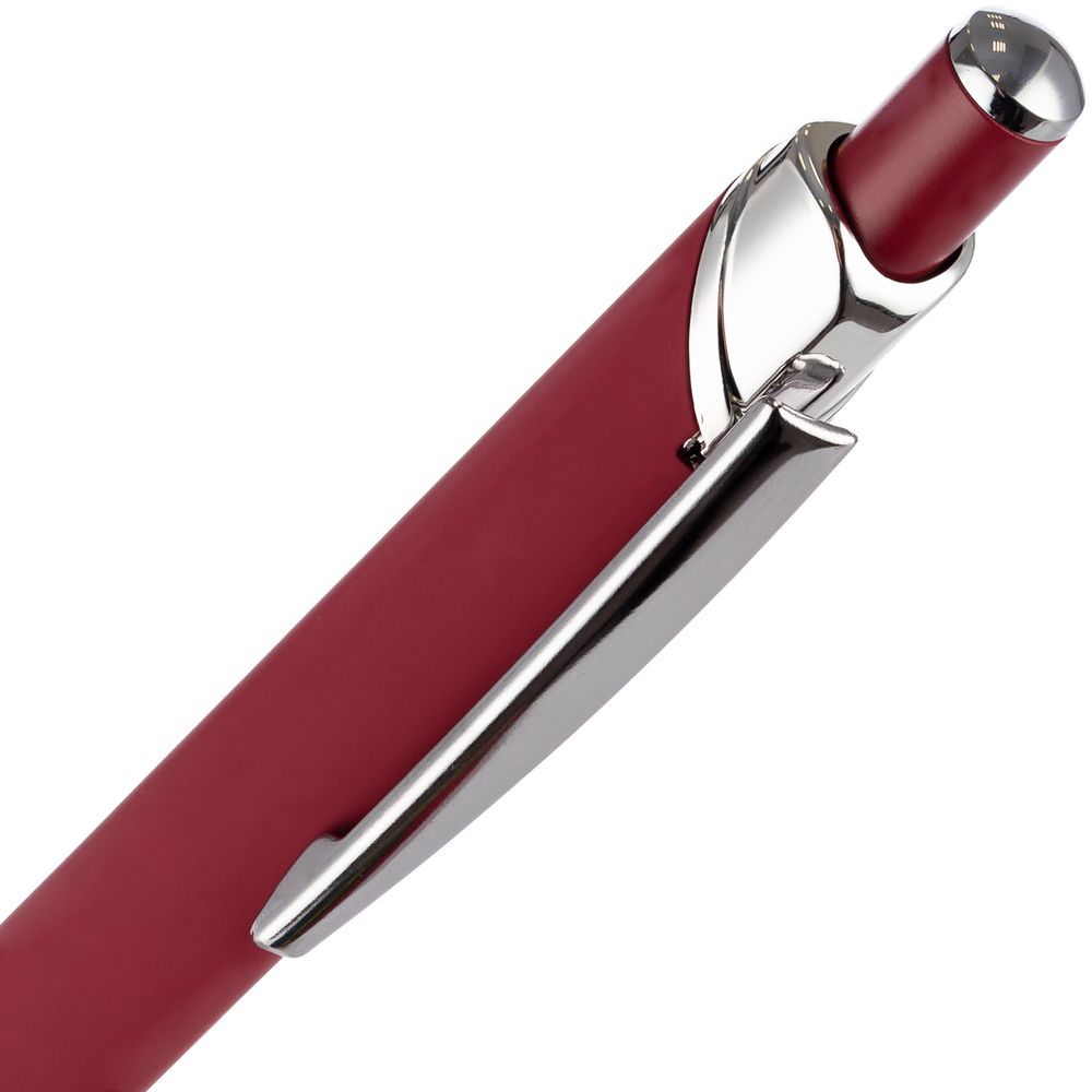 Ручка шариковая Chromos Soft Touch, красная — изображение 5