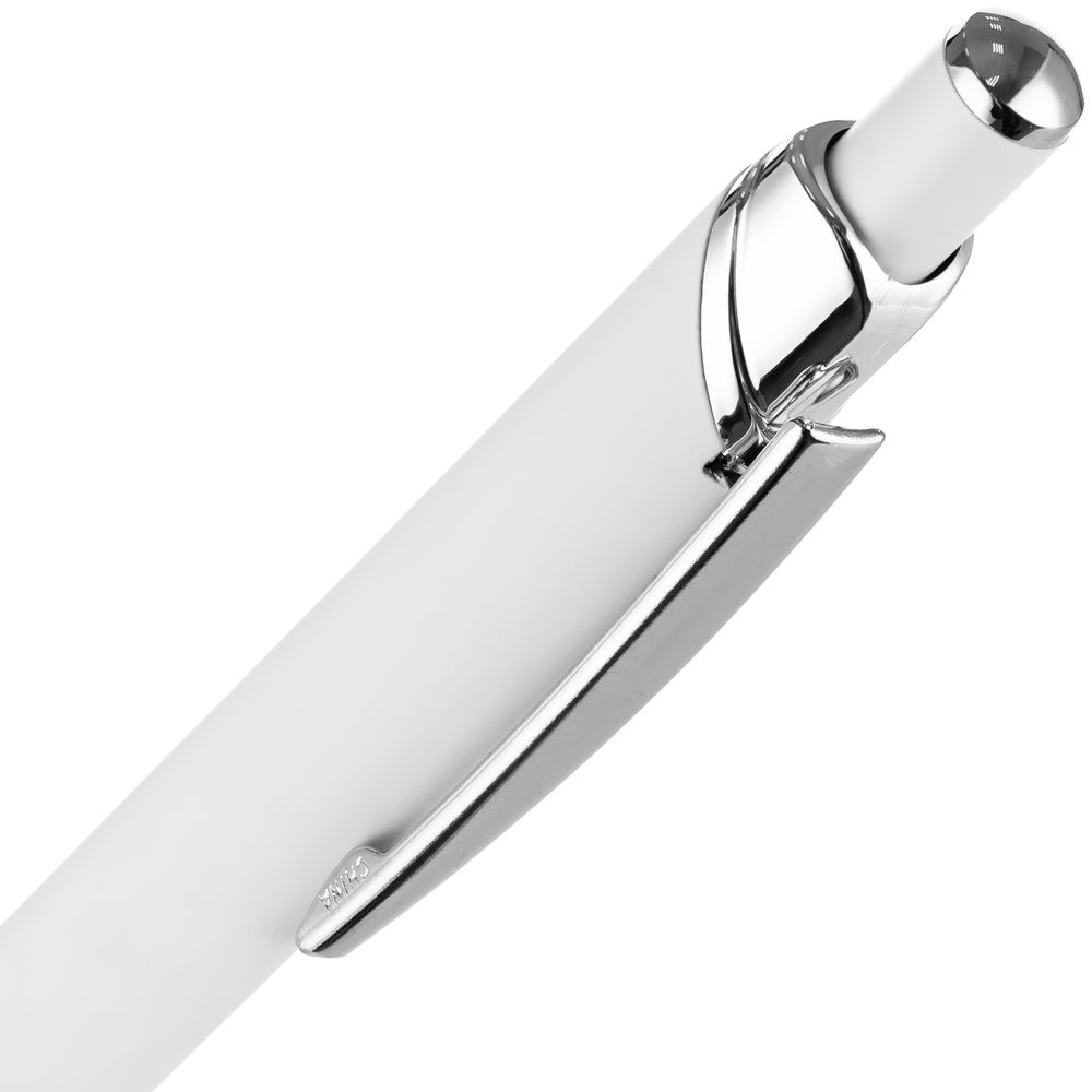 Ручка шариковая Chromos Soft Touch, белая — изображение 5