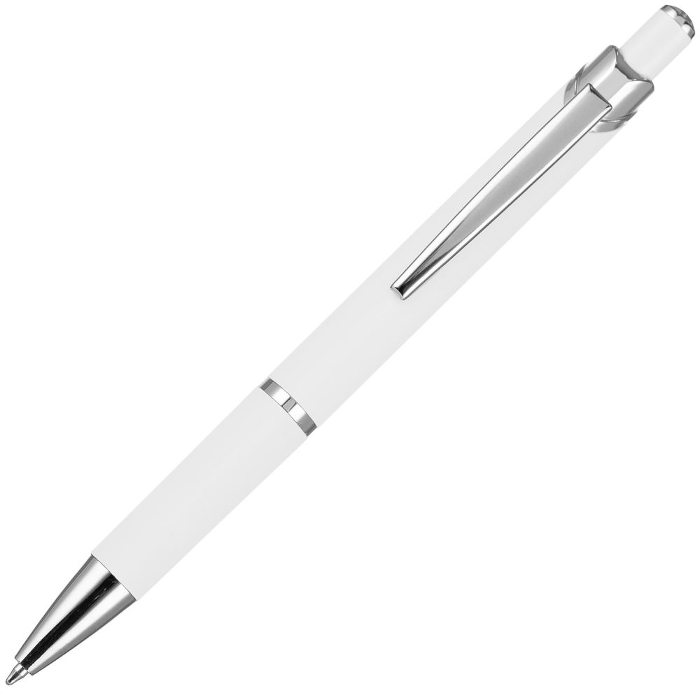 Ручка шариковая Chromos Soft Touch, белая — изображение 3