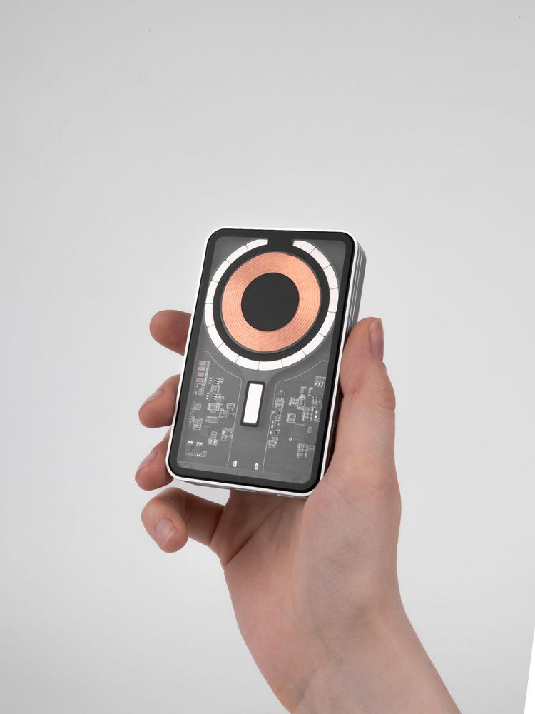 Магнитный беспроводной аккумулятор Cooper Ergo 5000 мАч, серебристый — изображение 11