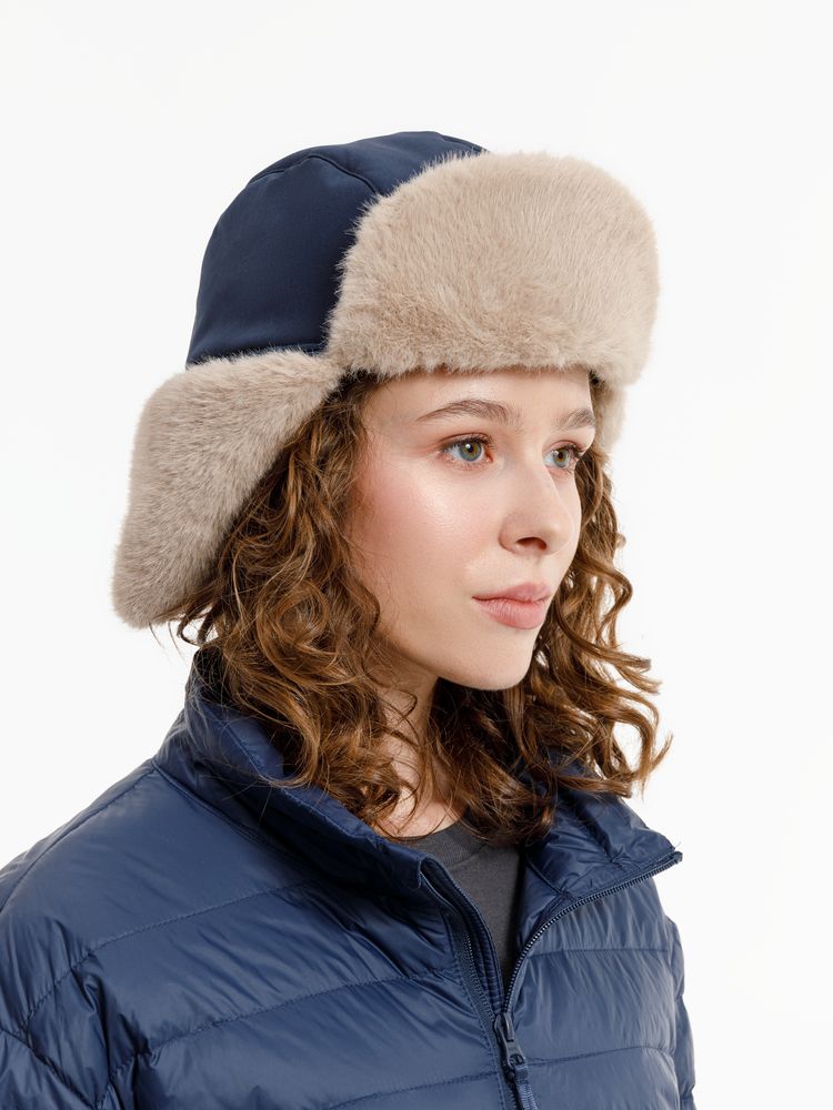 Шапка-ушанка Wasa, темно-синяя — изображение 15