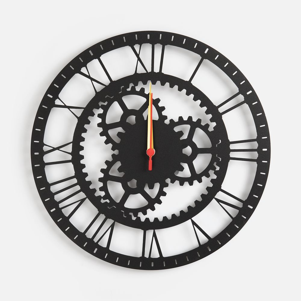 Часы «Ход времени», черные — изображение 3
