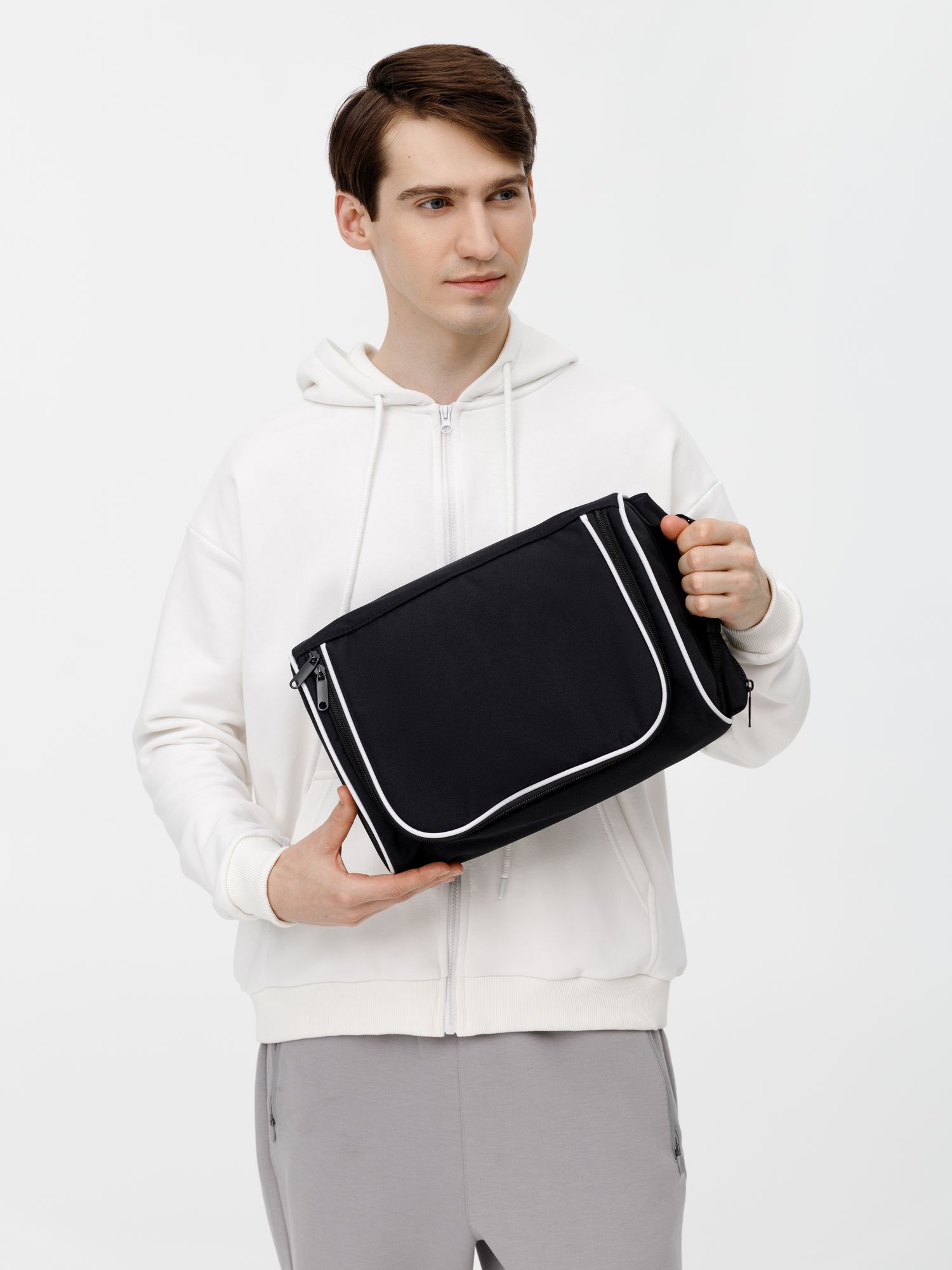 Сумка для обуви Equipex, черная с белым — изображение 9