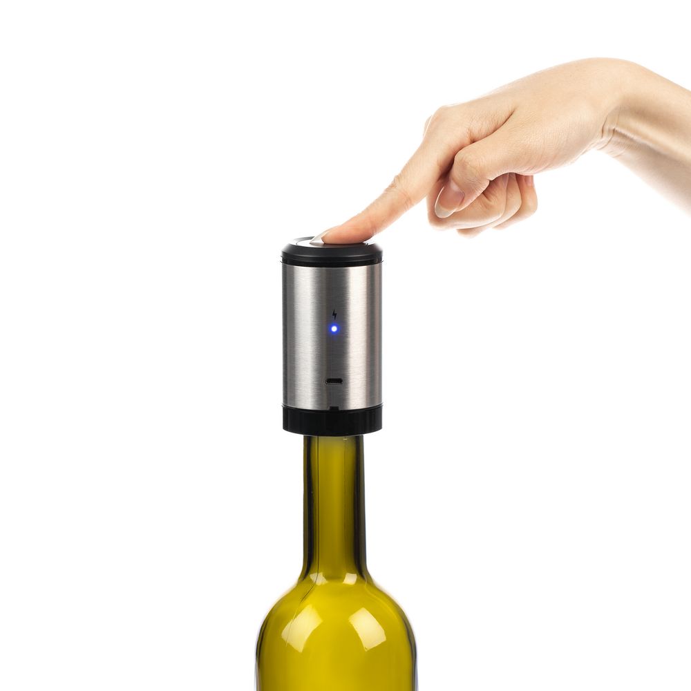 Электрическая пробка для вина Tuoretta, серебристая — изображение 8