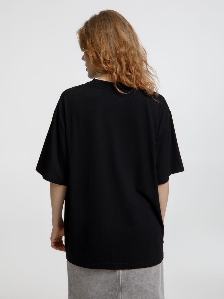 Футболка оверсайз унисекс Lavinia, черная — изображение 8