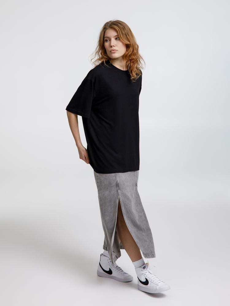 Футболка оверсайз унисекс Lavinia, черная — изображение 9