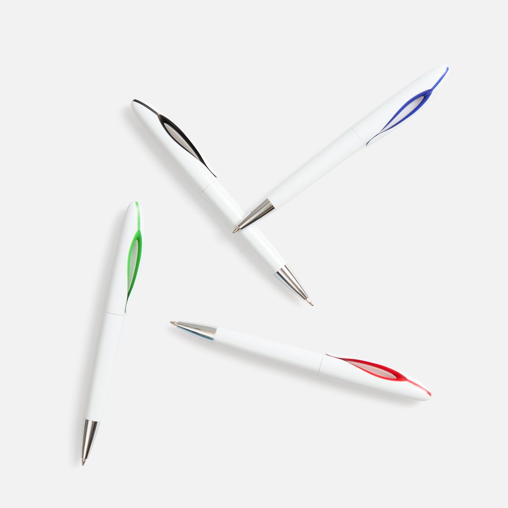 Ручка шариковая Nave, белая с красным — изображение 5