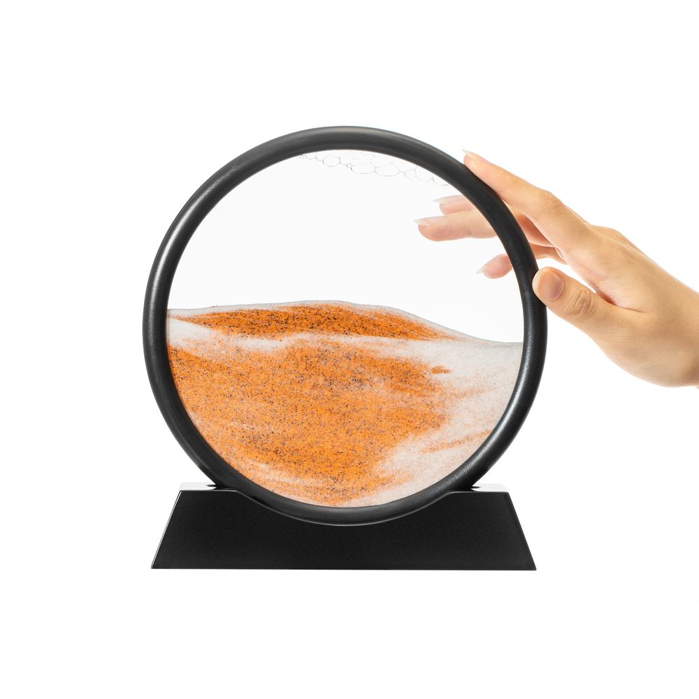 Песочная картина-антистресс Pleasantville, черная с оранжевым — изображение 8