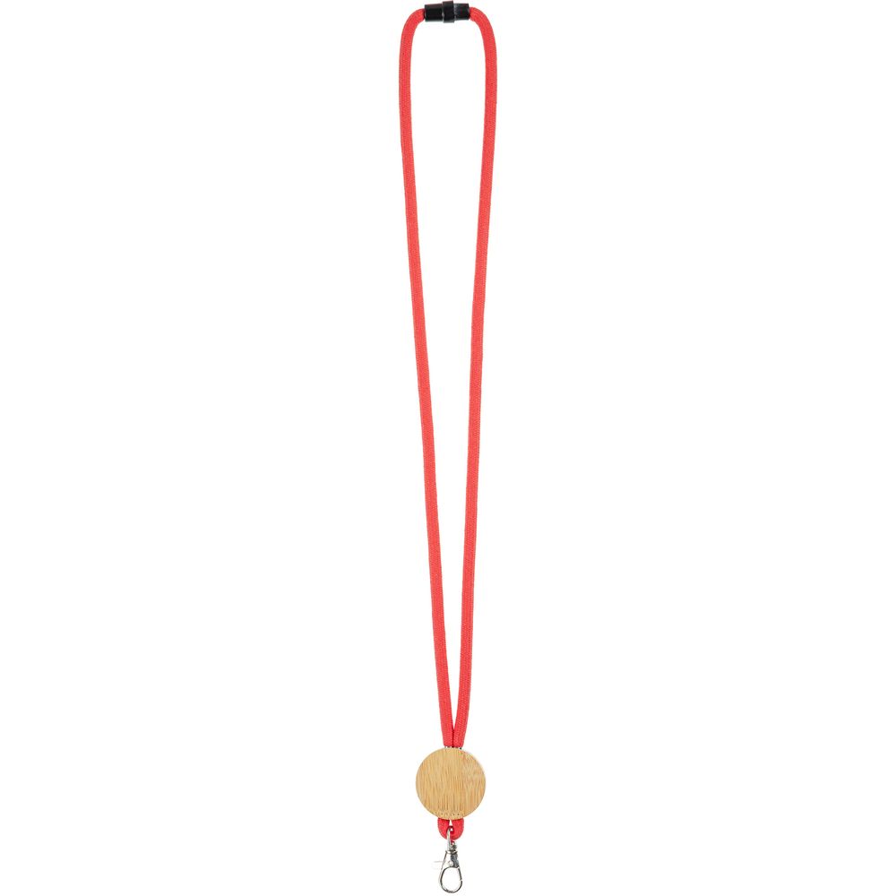 Шнурок для бейджа Tube Wood, красный — изображение 3